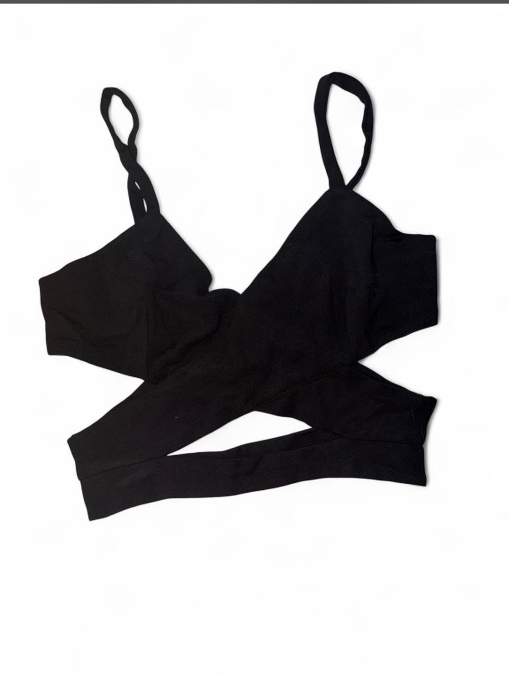 Black Cutout Wrap Bralette - Women's Intimates